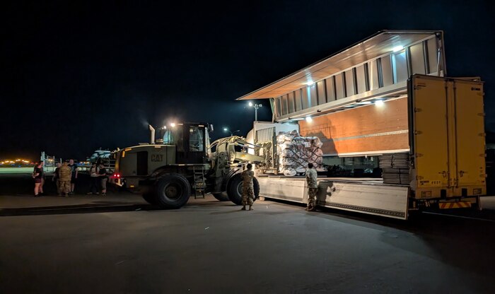 Airmen with the 752nd Operations Support Squadron load the Tactical Operations Center – Light it into a cargo space for transportation here, July 25, 2025. Managed by the Department of the Air Force’s Program Executive Office for Command, Control, Communications and Battle Management’s Advanced Battle Management System Division, the TOC-L advances its field testing while the development of the major release 2 prototype continues. As a cornerstone of the DAF BATTLE NETWORK, the next-generation TOC-L aims to provide enhanced decision superiority across future contested battlespaces. (Courtesy Photo)