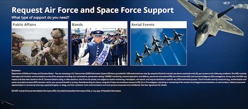 Screen grab of Public Affairs Productivity Portal