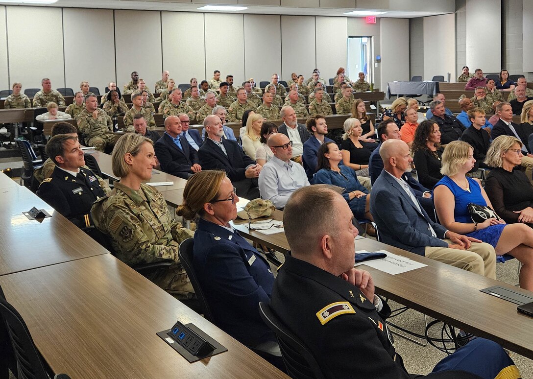 Friends, family, and colleagues gathered to celebrate the retirement of U.S. Army Col. Christopher Howell at Boone National Guard Center in Frankfort, Ky., Oct. 18, 2025.