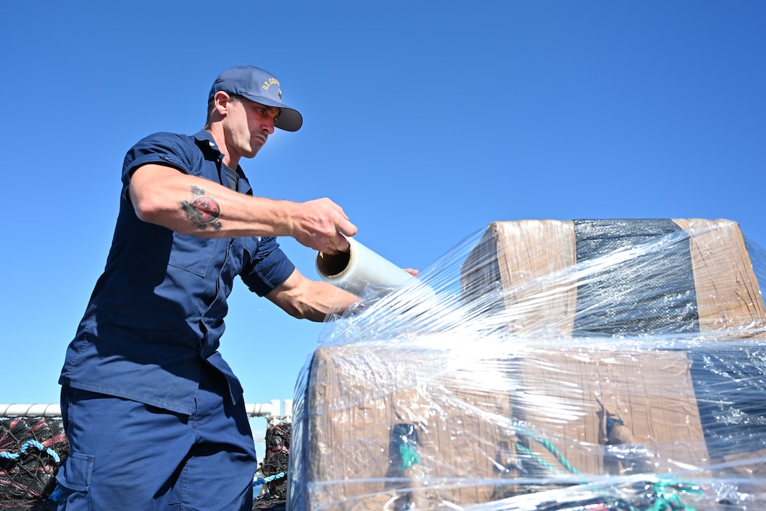Stone’s crew offloaded approximately 49,010 pounds of illicit narcotics worth more than $362 million. (U.S. Coast Guard photo by Petty Officer 2nd Class Brandon Hillard)