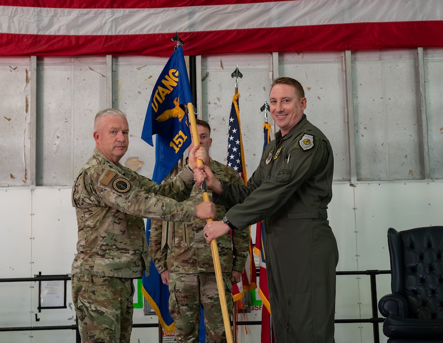 The 151st Wing welcomed its new commander, Col. Jeffrey “Padre” Gould, during a formal change of command ceremony held 2 November at Roland R. Wright Air National Guard Base. Col. Doug “Masters” Foster, who assumed command of the Wing in 2022, formally relinquished authority as part of one of the Air Force’s oldest and most enduring military traditions.