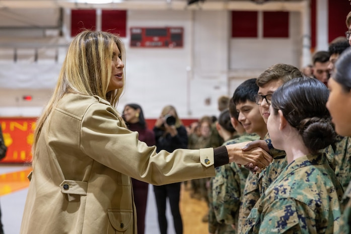 First and Second Ladies of the United States Visit MCB Camp Lejeune, MCAS New River