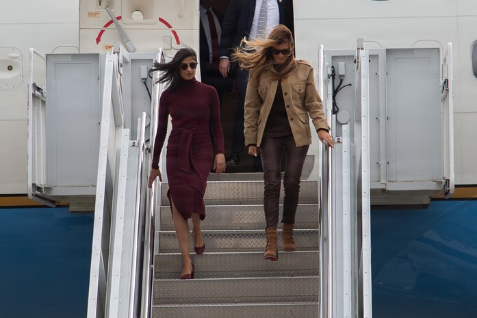 First and Second Ladies of the United States Visit MCB Camp Lejeune, MCAS New River