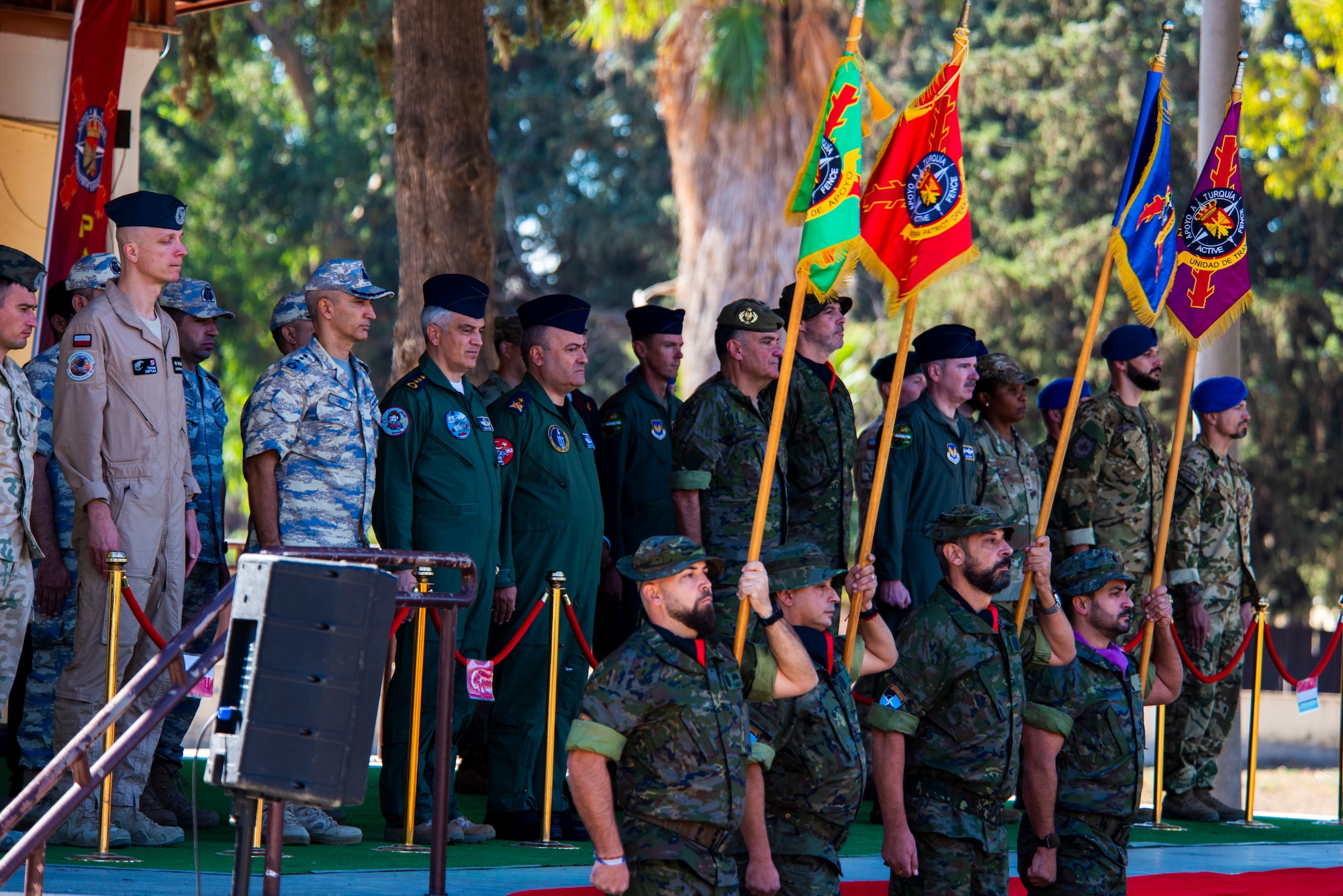 NATO partner military leaders attend the National Day of Spain ceremony