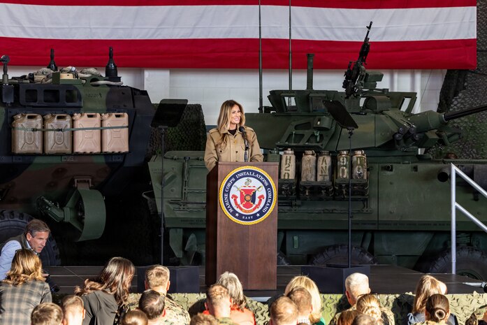 First and Second Ladies of the United States Visit MCB Camp Lejeune, MCAS New River