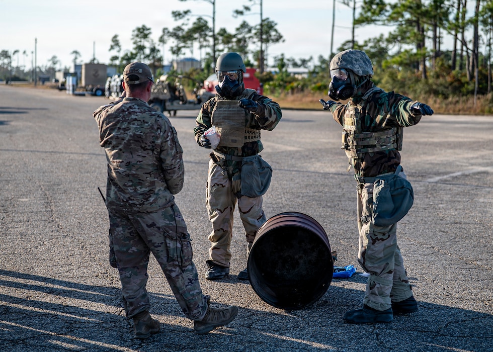 Airmen sharpen their chemical defense during Mosaic Tiger 26-1
