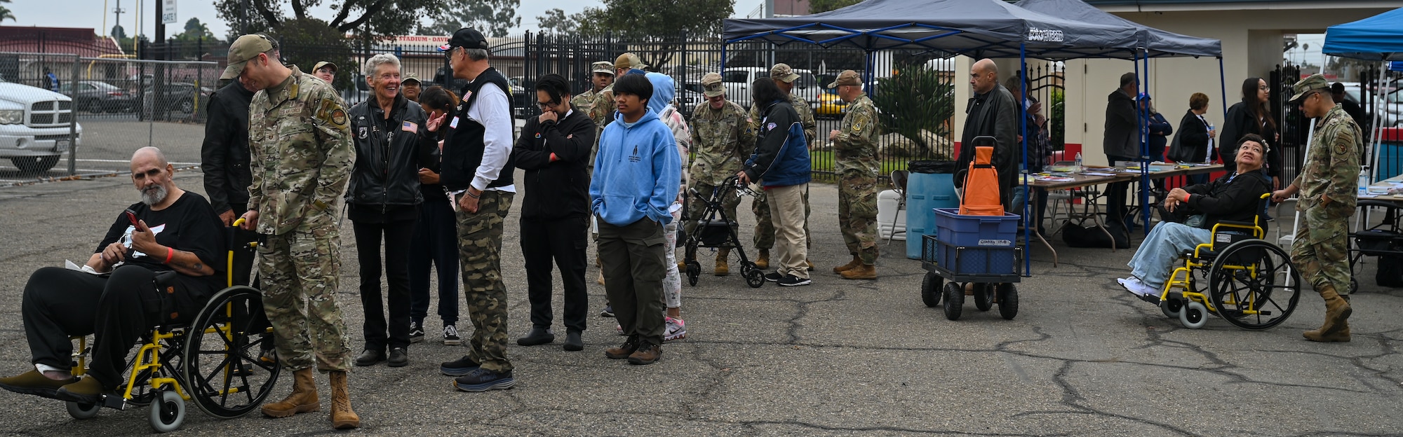 U.S. Air and Space Forces service members from Vandenberg Space Force Base volunteer alongside community partners to usher in U.S. military veterans.