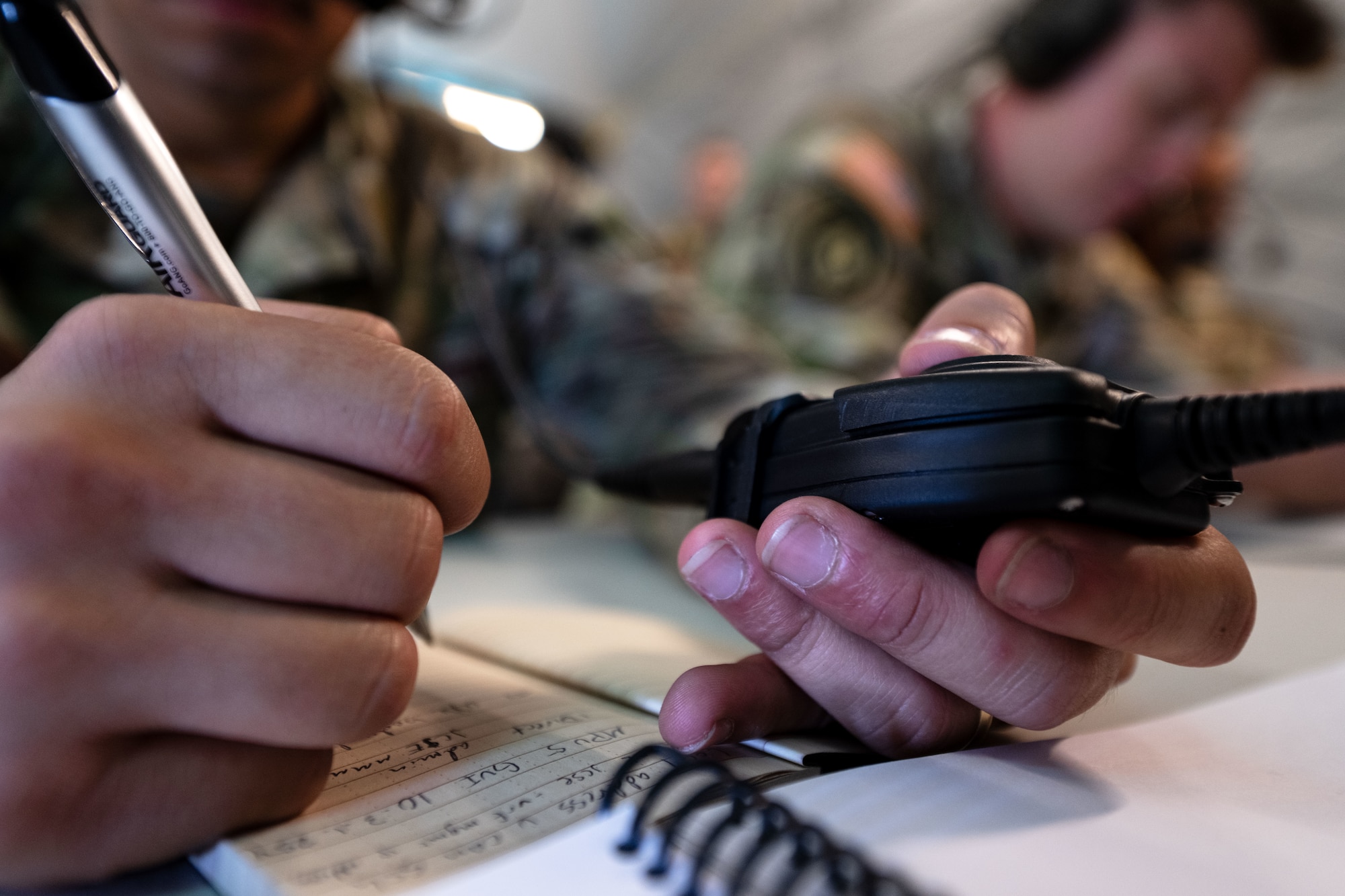U.S. Navy Petty Officer 2nd Class Adam Inderbitzen, 2nd Joint Communication Squadron information systems technician, prepares for Exercise Noble Skywave at MacDill Air Force Base, Florida, Oct. 16, 2025. Noble Skywave is an annual, Canadian-led high-frequency radio competition for military units to test and improve their ability to use high-frequency radio technology. JCSE competes to maintain high-frequency expertise and the ability to operate in any environment. (U.S. Air Force photo by Senior Airman Zachary Foster)