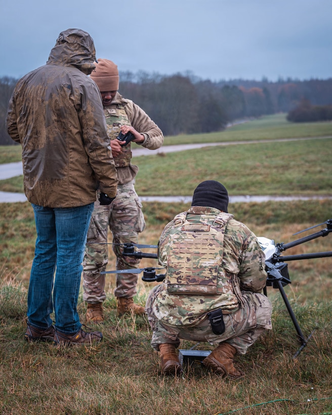 U.S. Army air defenders test portable sensors and shooters designed for EFDL during Project Flytrap