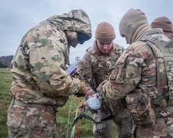 U.S. Army air defenders test portable sensors and shooters designed for EFDL during Project Flytrap 4.5