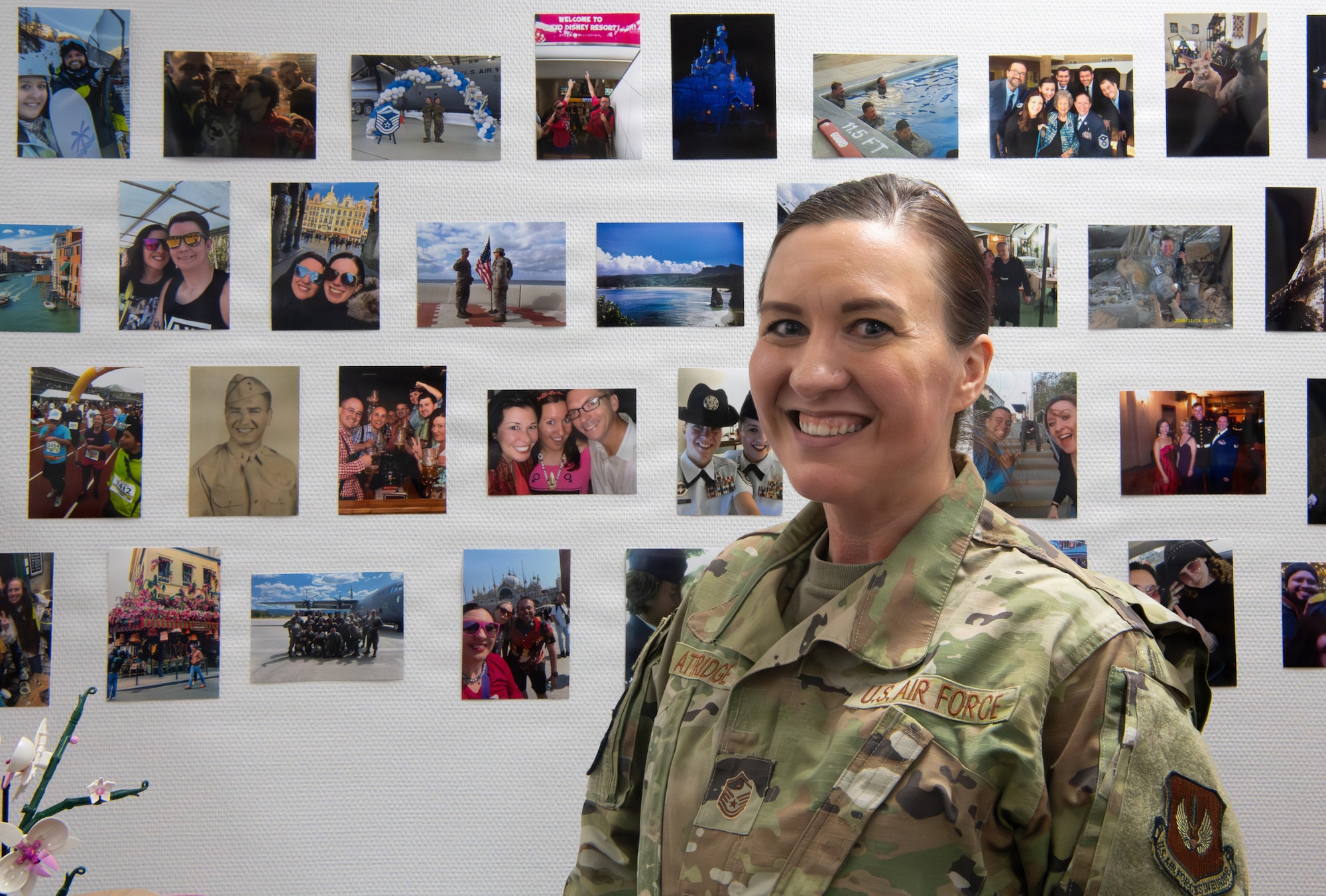U.S. Air Force Master Sgt. Suzanne Attridge, 86th Comptroller Squadron first sergeant, poses for a photo.
