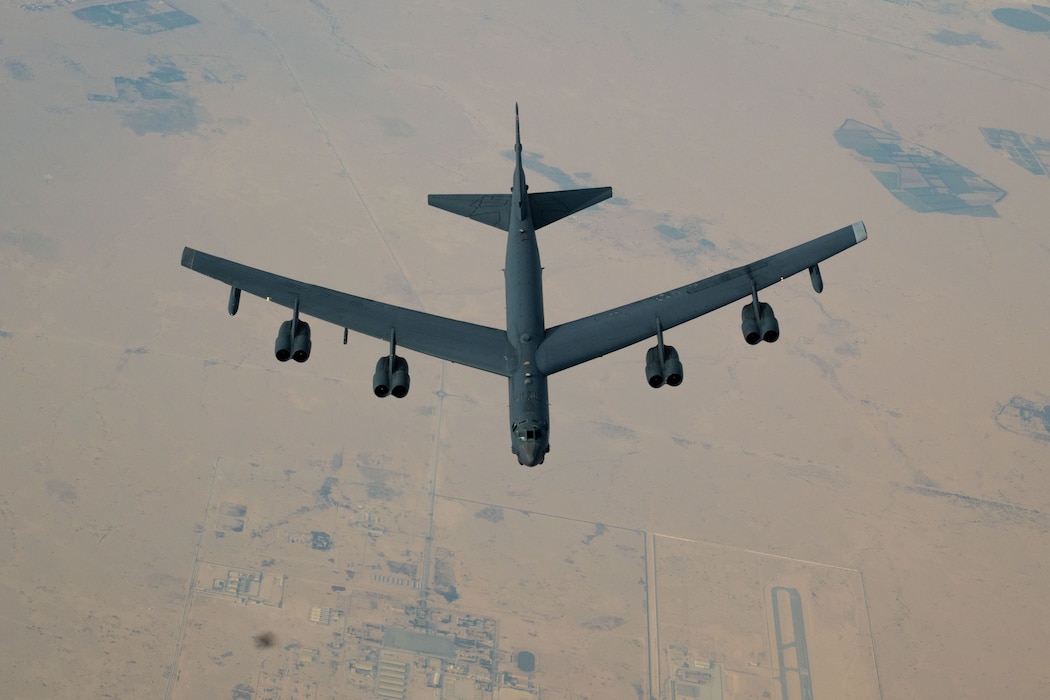 a B-52 in the sky