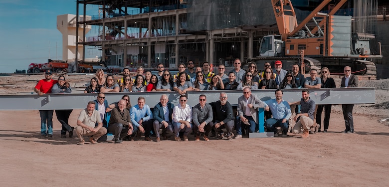 Group photo for the El Paso VA Health Care Center topping off ceremony