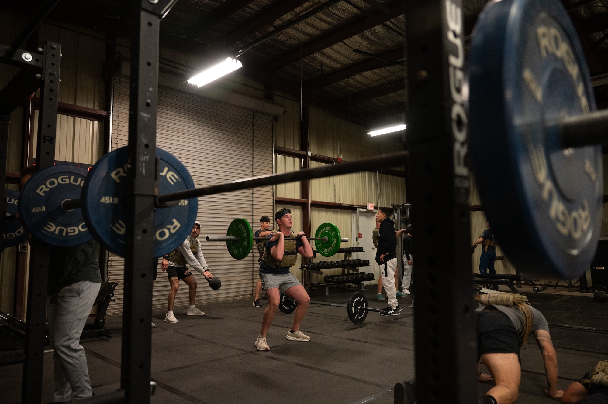 Airmen with the 355th Civil Engineer Squadron explosive ordnance disposal team participate in the Salute in Motion memorial at Davis-Monthan Air Force Base, Arizona, Nov. 21, 2025. Salute in Motion is an annual memorial workout honoring the 345 EOD service members who lost their lives in the line of duty. (U.S. Air Force photo by Airman 1st Class Jaden Kidd)