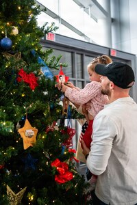 Gold Star Family Tree of Honor lighting ceremony in Peoria, Illinois, Nov. 15, 2025.