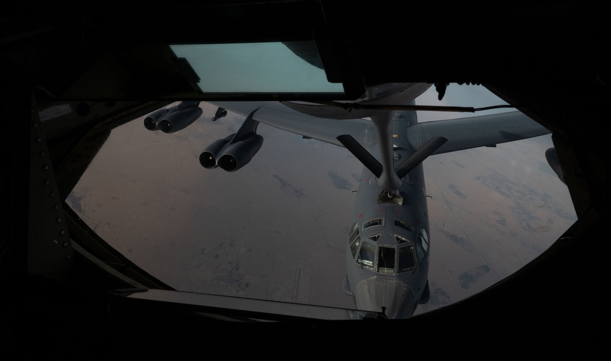A B-52 getting air refueled.