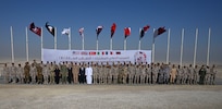 A group of service members from the U.S., Qatar, Italy, the United Kingdom, Turkey and France