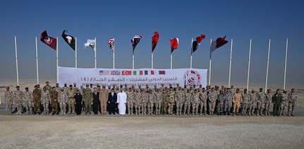 A group of service members from the U.S., Qatar, Italy, the United Kingdom, Turkey and France