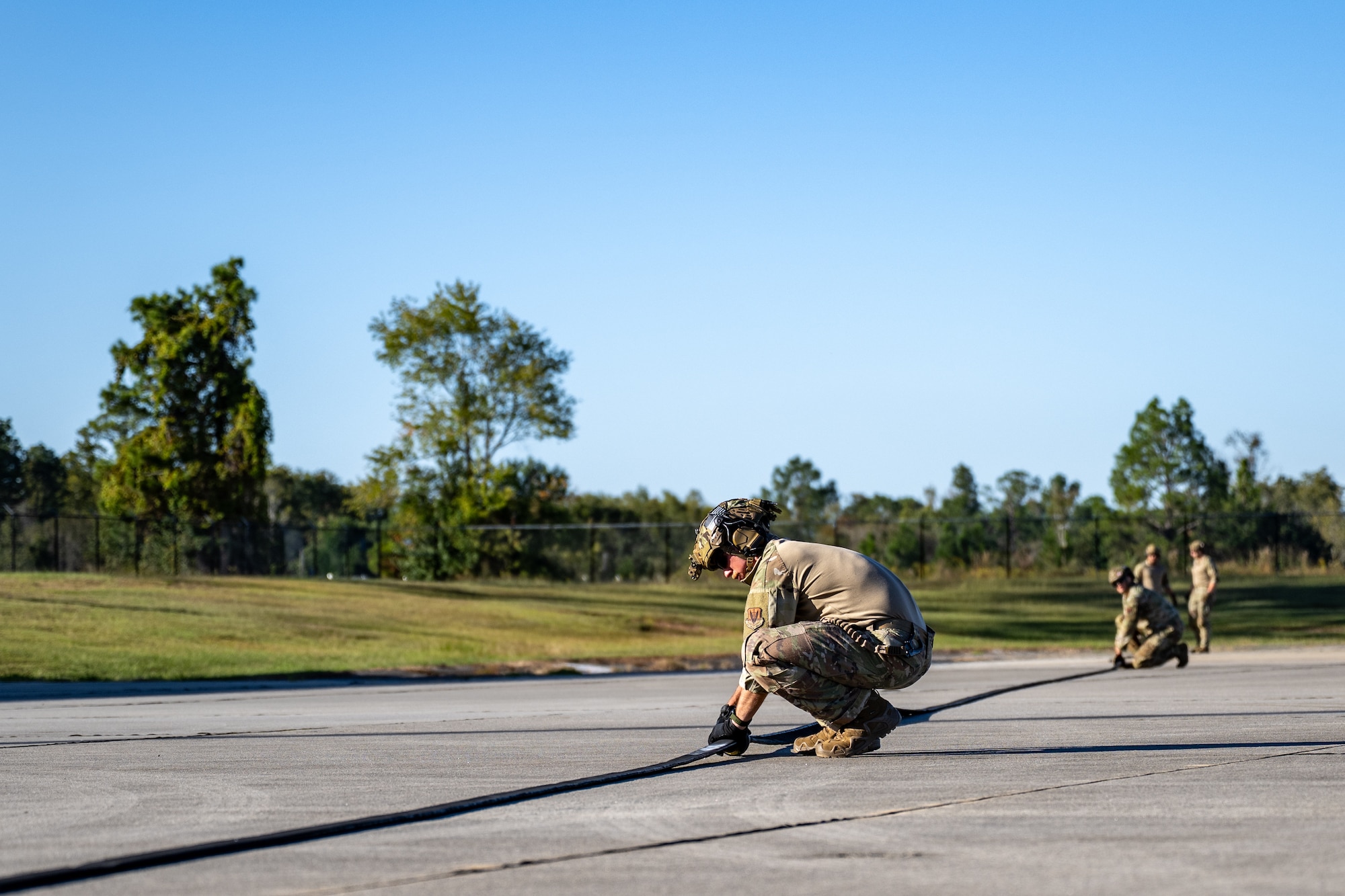 Airmen from the 71st Rescue Squadron and 23d Logistics Readiness Squadron honed their rapid refueling capabilities during Forward Area Refueling Point (FARP) training.