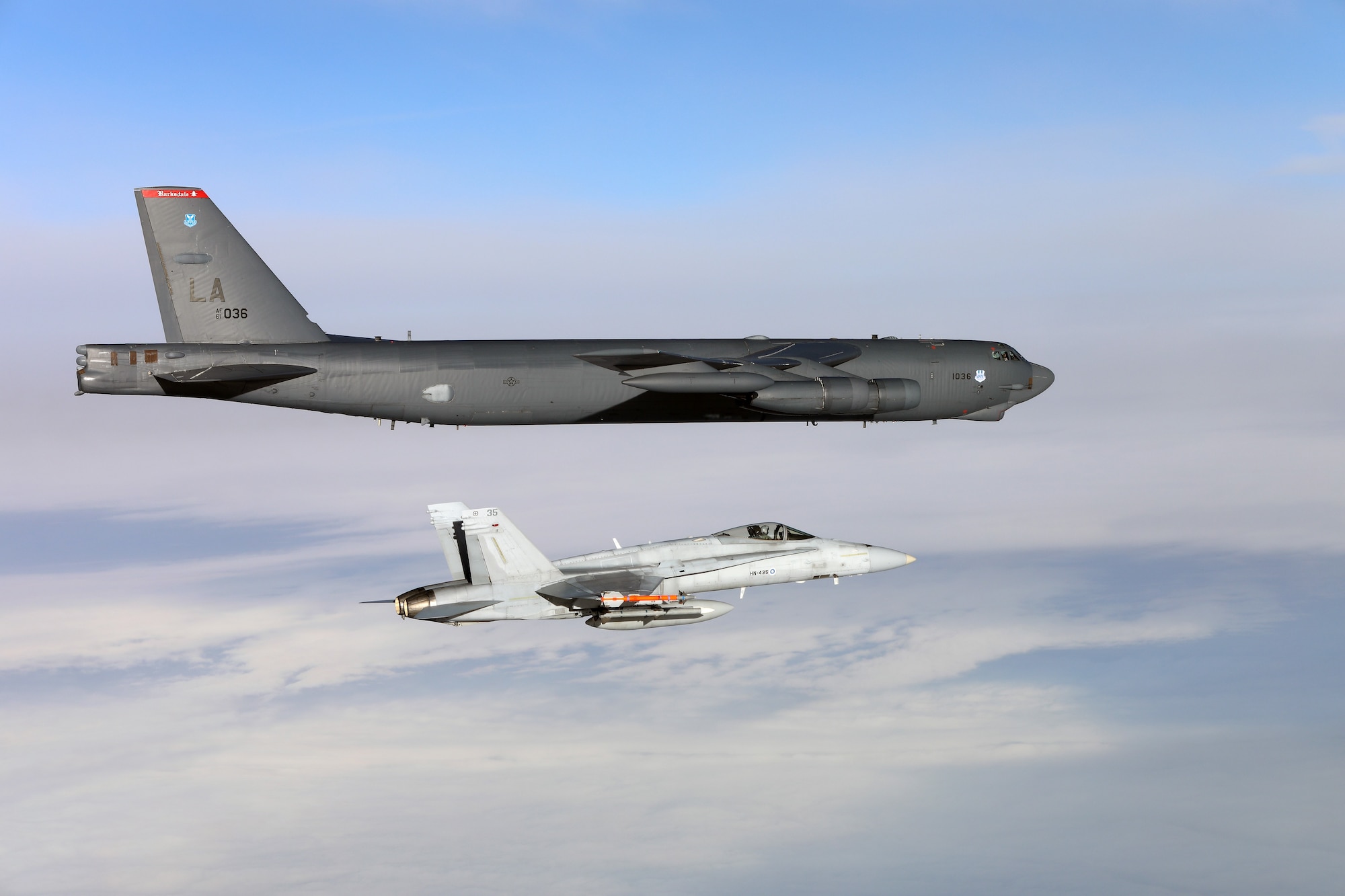 Two aircrafts flying