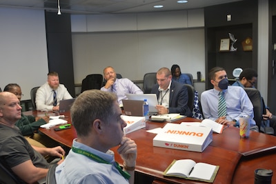 People gather for working group.