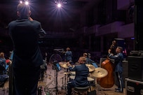 Members of the U.S. Air Force Band’s Airmen of Note perform a sold-out concert in Alexandria, Va., Sept. 26, 2025. The ensemble continued its legacy during the concert by honoring veterans, inspiring the audience, and connecting with the community through music. (U.S. Air Force photo by Staff Sgt. Jordan Powell)