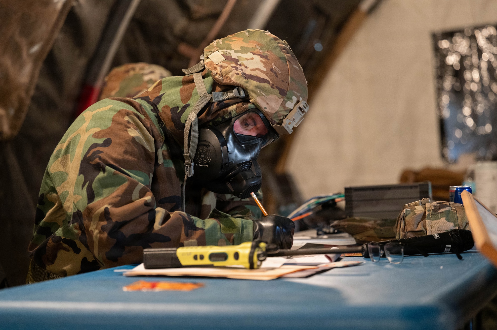 Photo of an Airman performing an administrative task.