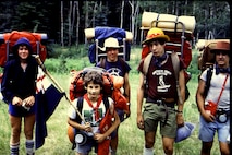 Michael J. Hughes (second to left-back row) during his Philmont trek as a scout in 1980.