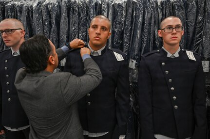 U.S. Space Force trainees receive newly designed service dress uniform