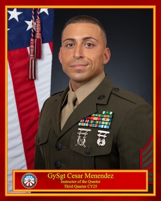 Portrait of Gunnery Sergeant Cesar Menendez