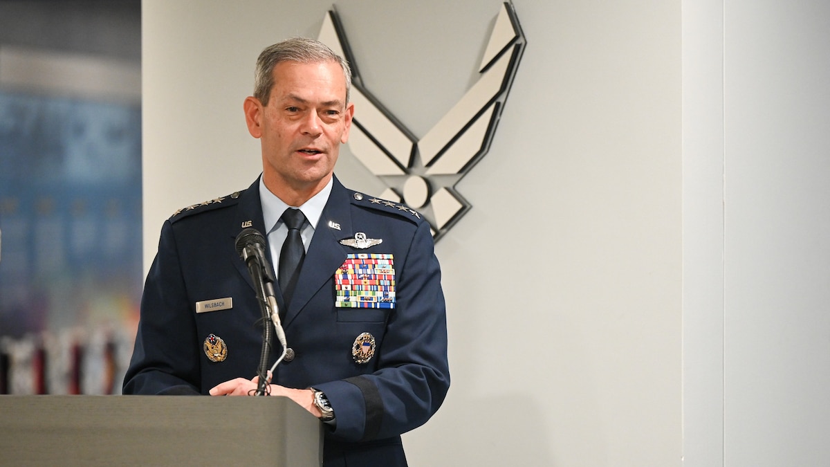 Service member awarded medals.