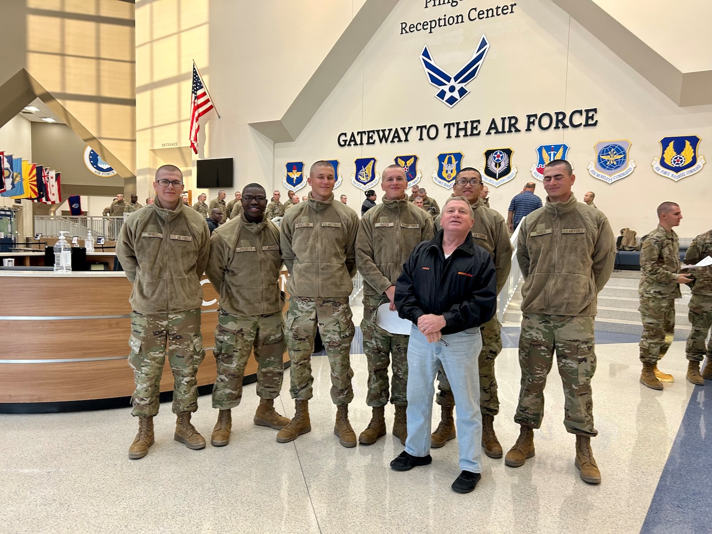 A local community member picks up Air Force Basic Military Trainees for Operation Home Cooking, at the Pfingston Reception Center at Joint Base San Antonio-Lackland, Texas, Nov. 27, 2025.