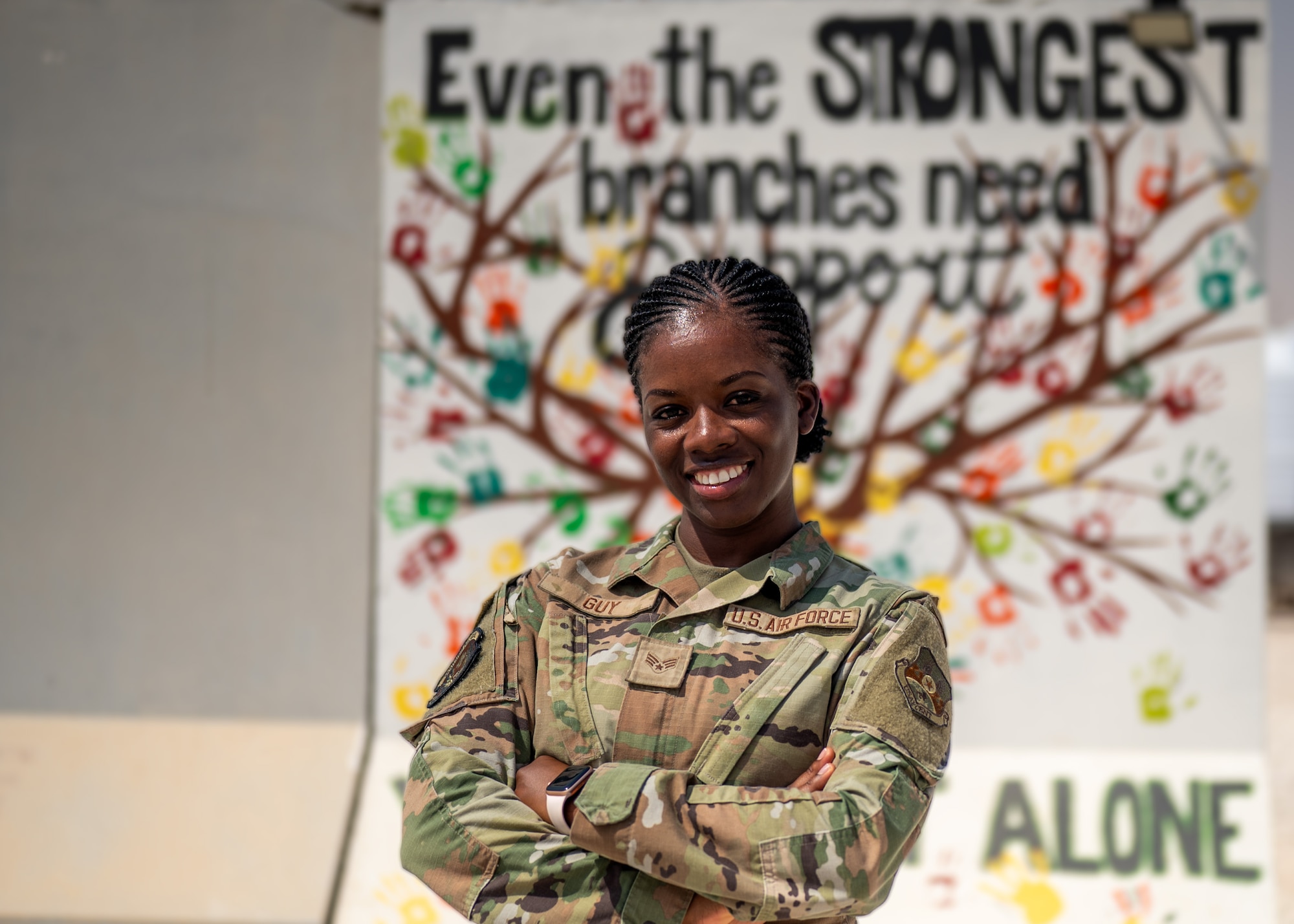 U.S. Airman poses for a photo