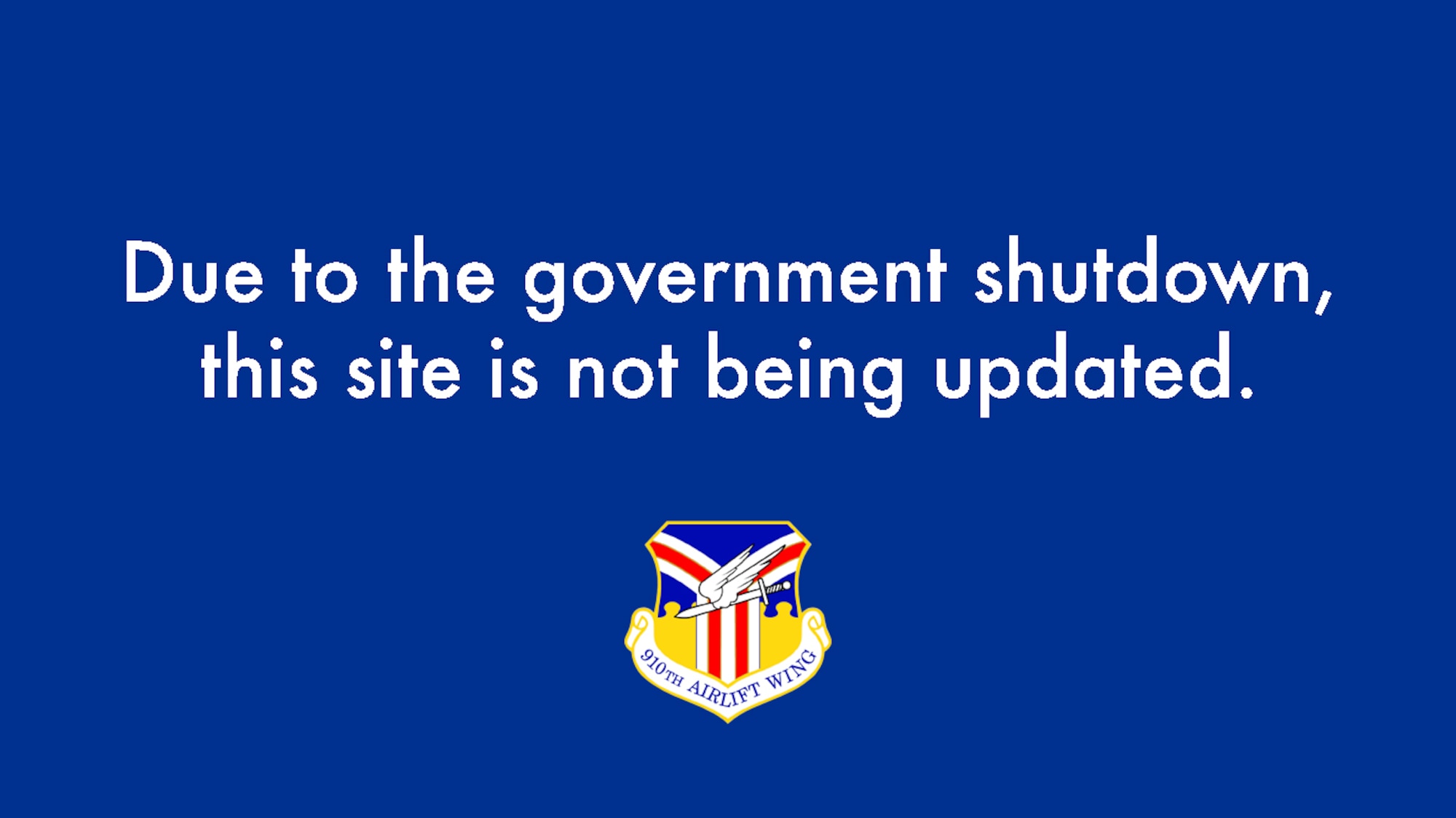 Due to the government shutdown, this site is not being updated.