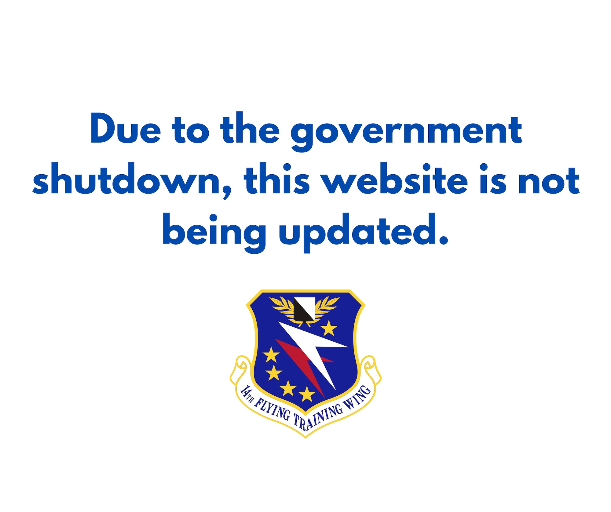 Notice of government shutdown graphic.