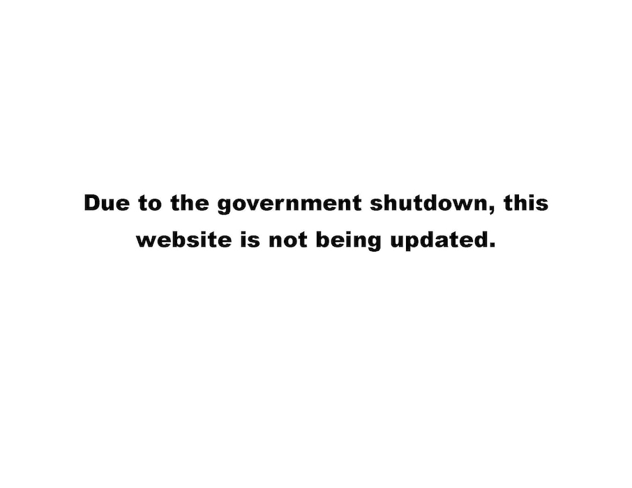 Due to the government shutdown, this website is not being updated.