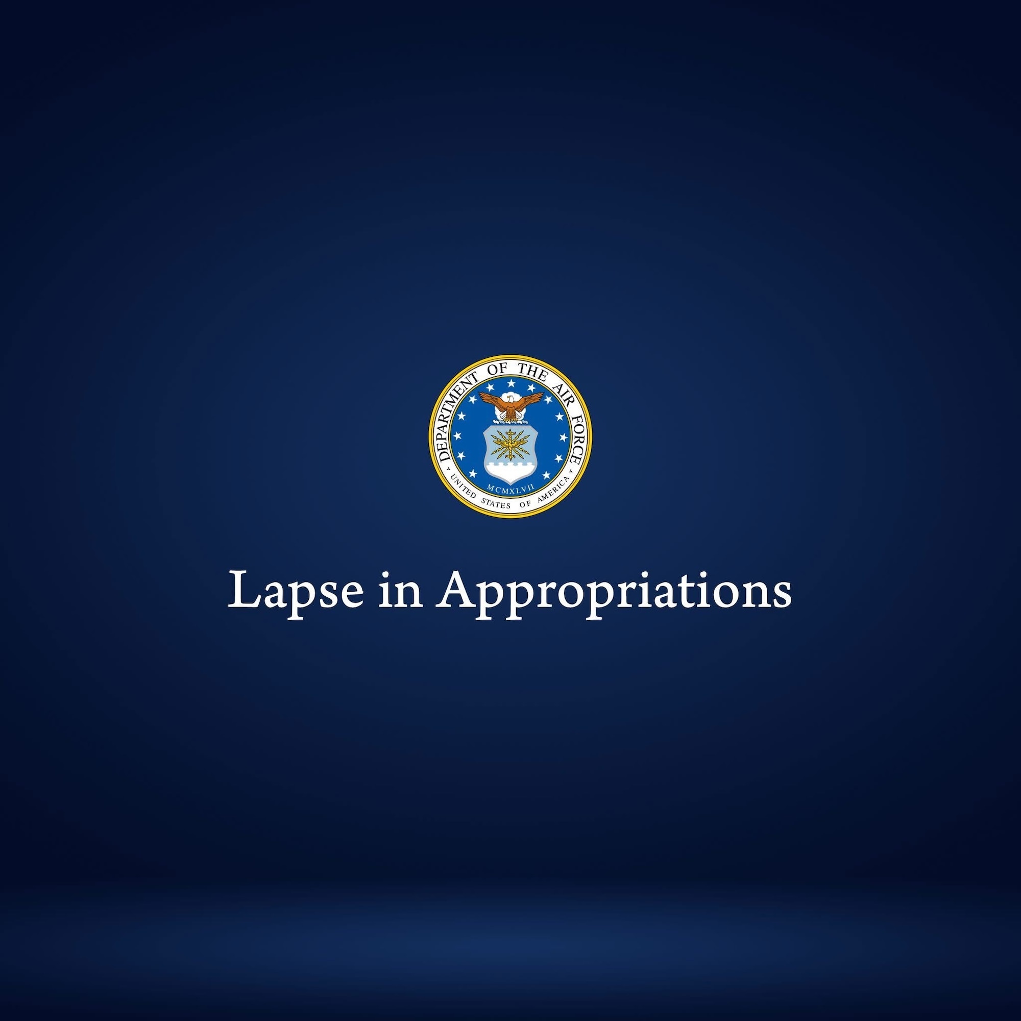 Lapse in appropriations