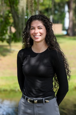 KINGS BAY, GEORGIA (September 12, 2025) Evelyn Ashe, a mechanical engineering student intern at Strategic Weapons Facility Atlantic (SWFLANT), was inspired to pursue a STEM career after participating in a SWFLANT STEM outreach event in middle school. Years later, she now leads her own STEM outreach program, giving back to the community and inspiring future generations. SWFLANT is one of two sites responsible for the Navy’s strategic assets. Its mission is to deliver safe, secure and effective sea-based strategic deterrence to Ohio-class ballistic missile submarines. The command also supports the reconfigured guided missile submarines, which carry Tomahawk cruise missiles. (U.S. Navy photo by Ashley Berumen)