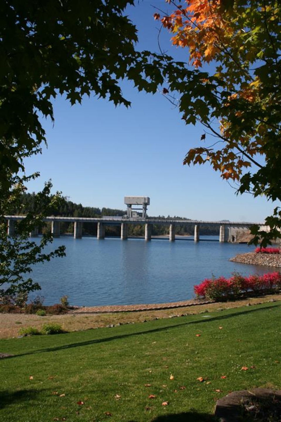 View of Albeni Falls Dam from a distance