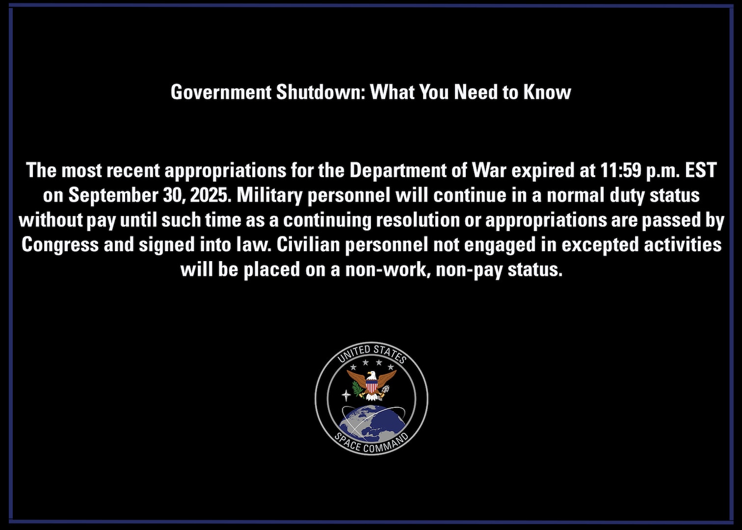 Government Shutdown Notice