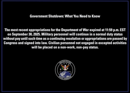 Government Shutdown Notice
