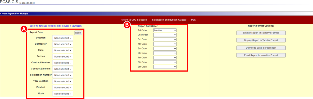 DLA Energy Direct Delivery PC&S Contract Information System Global Search data filter and search options available.