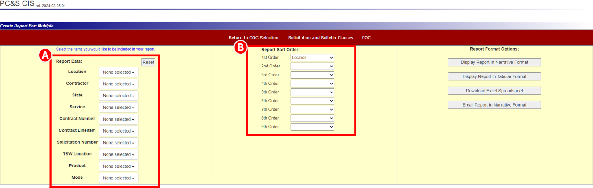 DLA Energy Direct Delivery PC&S Contract Information System Global Search data filter and search options available.