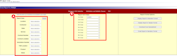 DLA Energy Direct Delivery PC&S Contract Information System Global Search data filter and search options available.