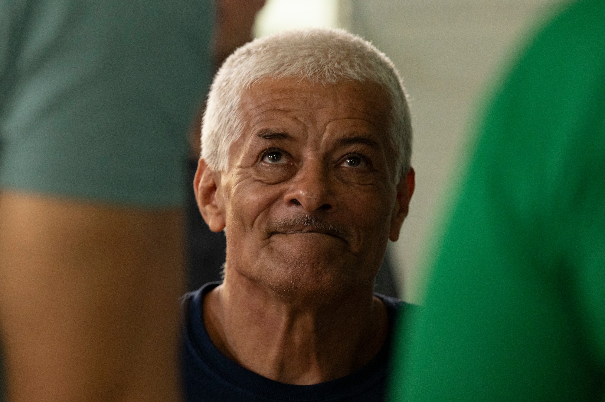 Rito Chevez’, a La Paz Honduran local, listens to directions for a physical therapy exercise at Centro de Rehabilitacion Integral de Comayagua, Comayagua, Honduras, Sept. 17, 2025. Joint Task Force-Bravo medical providers routinely conduct local medical missions, providing an opportunity for service members to engage with the local community and improve regional stability. (U.S. Air Force photo by Staff Sgt. Sadie Colbert)