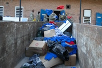 U.S. Soldiers and Airmen with the District of Columbia National Guard clean up building 12 at the Youth ChalleNGe Academy to help the facility expand and reach more youth in Laurel, Md., Oct. 1, 2025.  About 2,300 National Guard members are supporting the D.C. Safe and Beautiful mission providing critical support to the D.C. Metropolitan Police Department in ensuring the safety of all who live, work and visit the District.