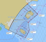 Map of exercise safety zone in Upper New York Bay