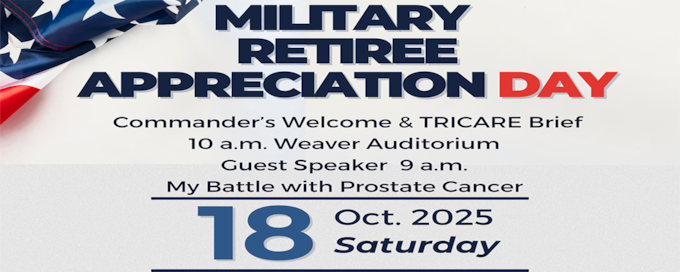 Saturday 18 Oct 2025
Womack Army Medical Center
8-2 p.m. Information Booths, Flu Shots, Advanced directives, Yoga

Soldier Support Center
ID Card Services, Legal Assistance, and other services
