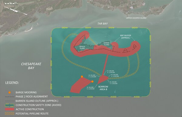 Map of construction zone