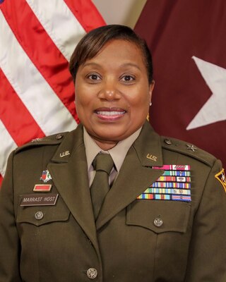 Command Photo of BG Jennifer A. Marrast Host